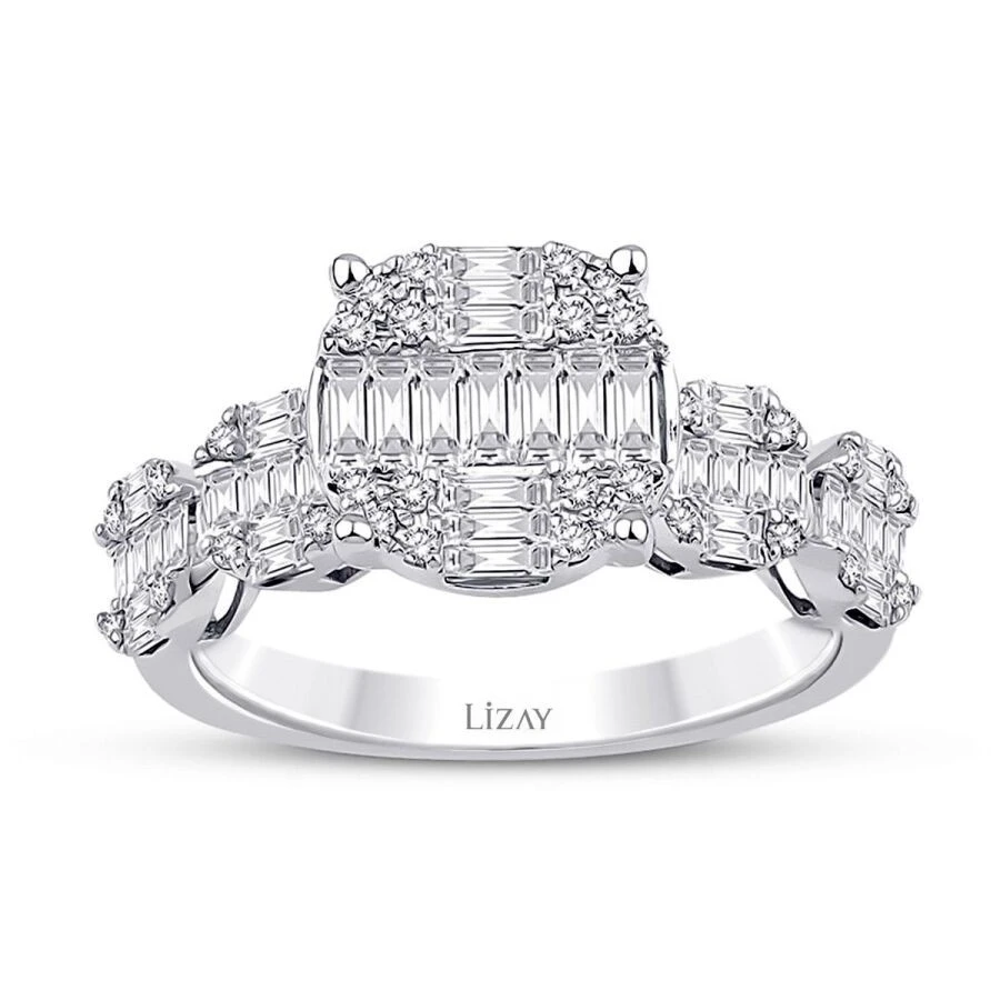 1.14 Karat Pırlanta Baget Yüzük - 1