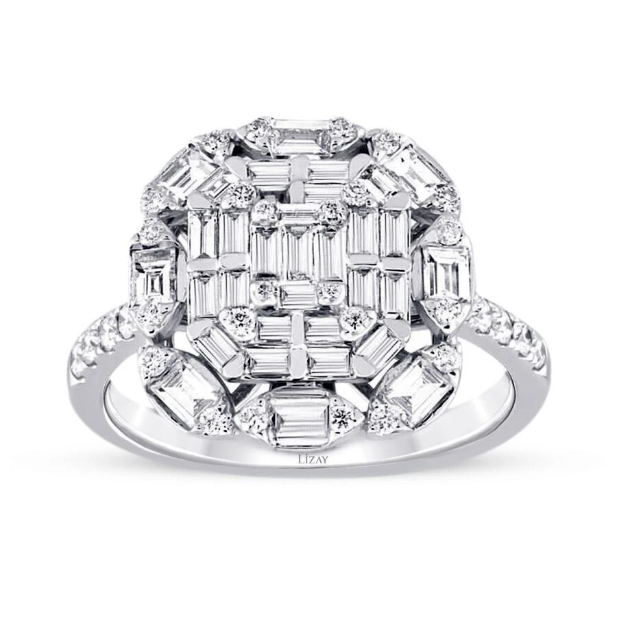 1.17 Karat Pırlanta Baget Yüzük - 1