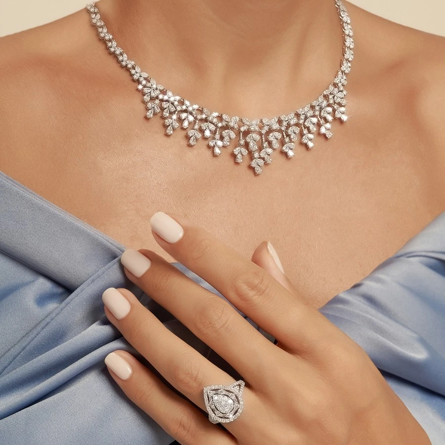 1.19 Karat Pırlanta Baget Damla Yüzük - 3