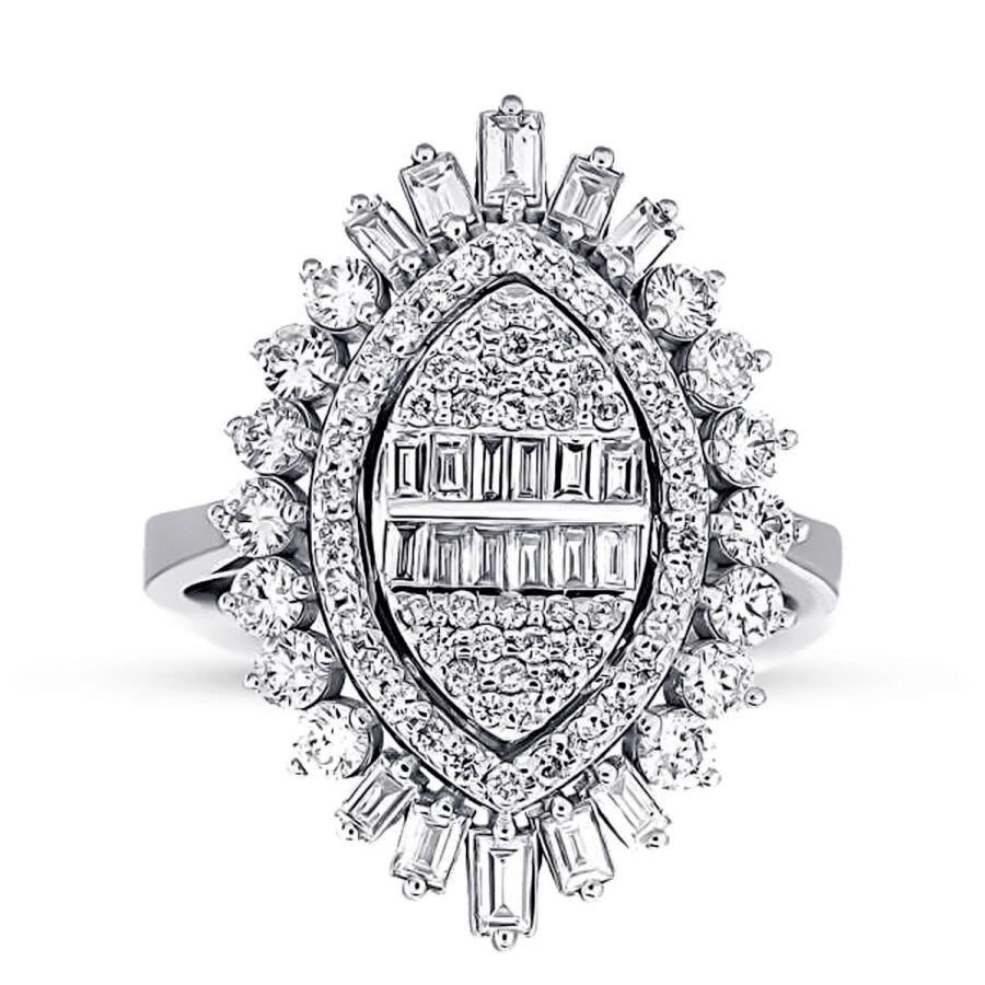 1.32 Karat Pırlanta Baget Yüzük - 1