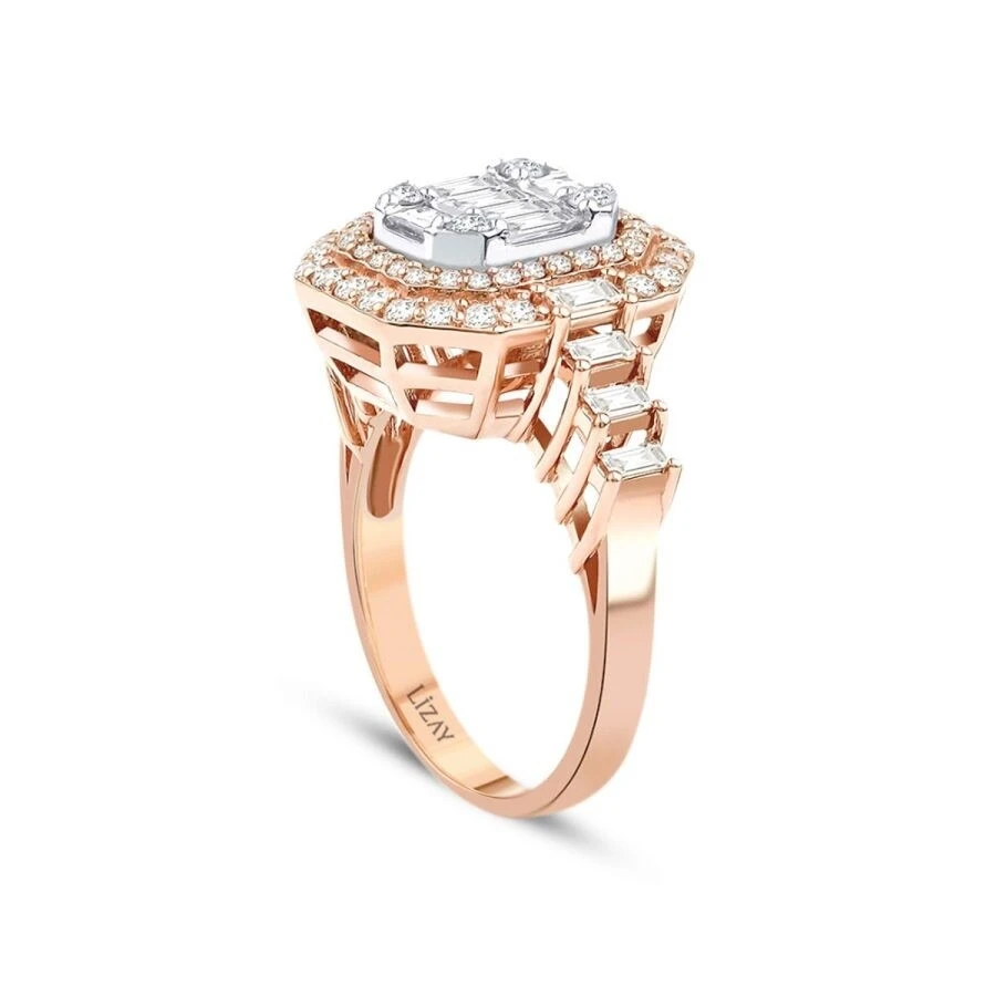 1.33 Karat Pırlanta Baget Yüzük - 2