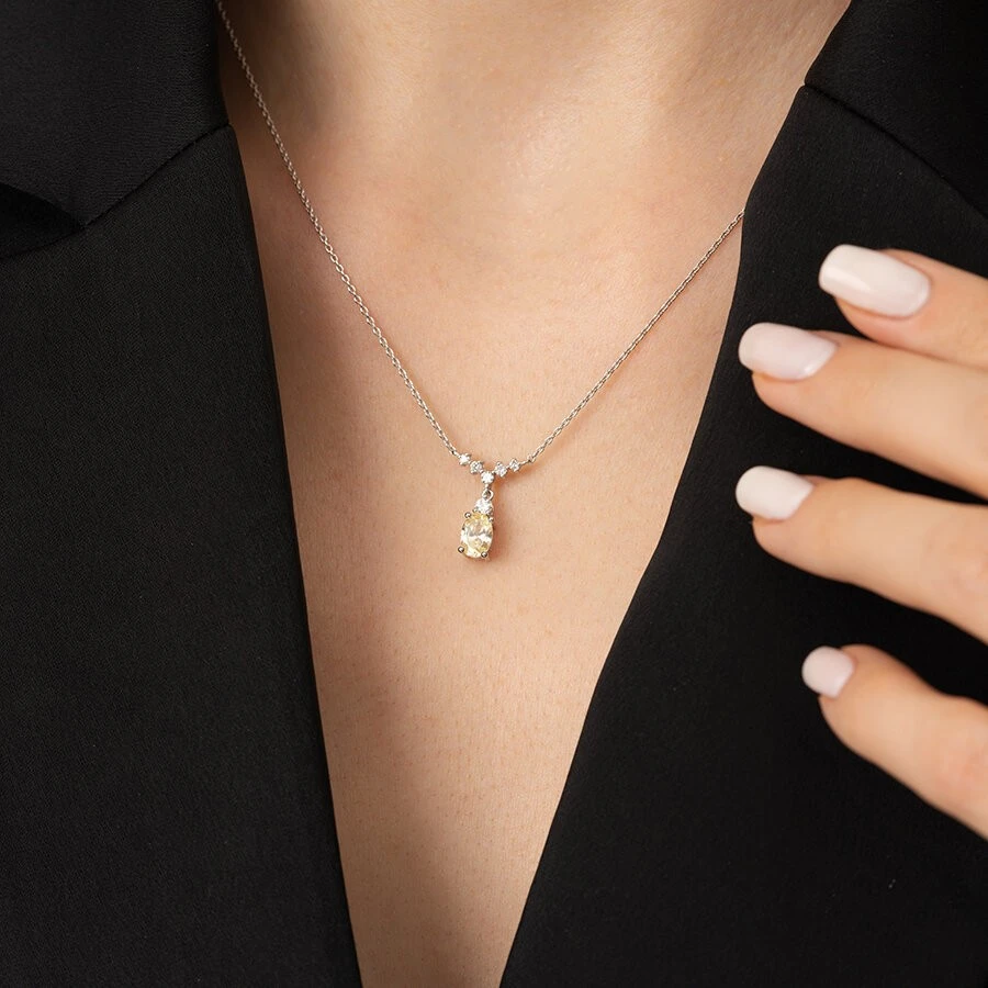 1.33 Karat Pırlanta Fancy Kolye - 3