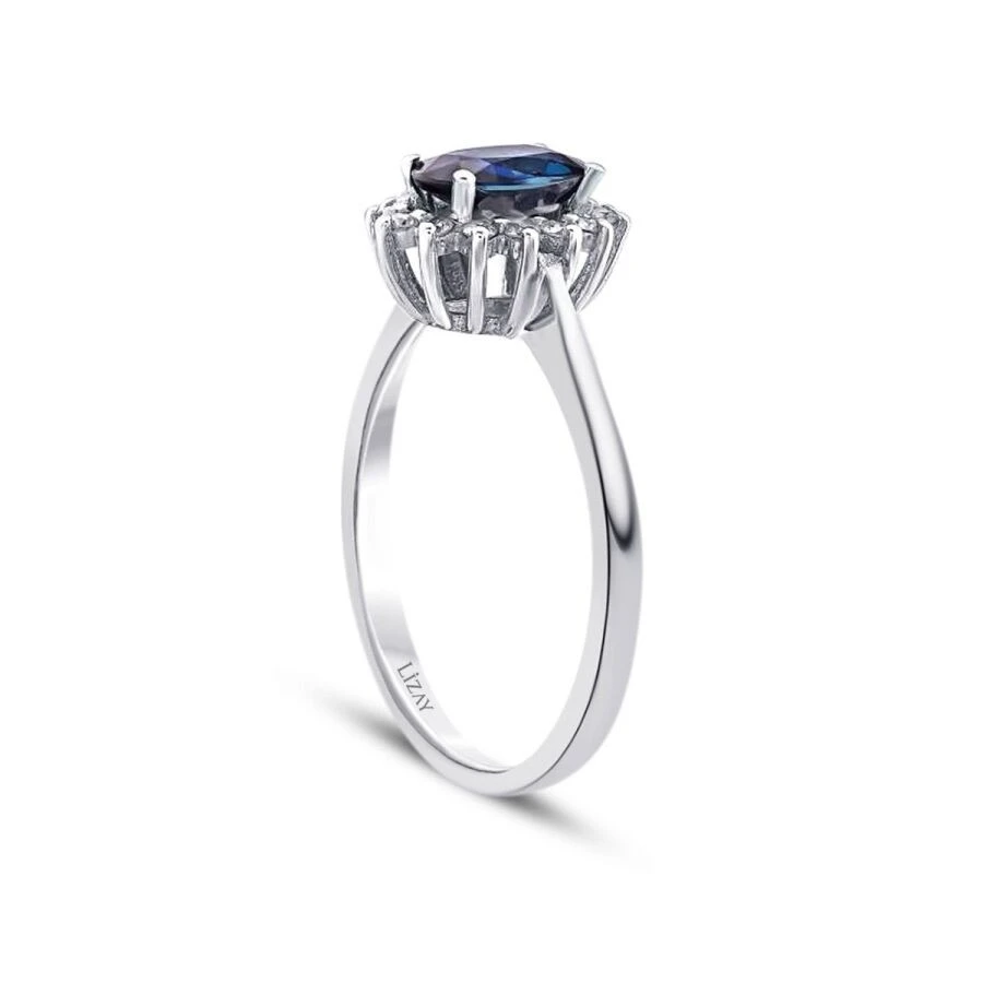 1.34 Karat Pırlanta Safir Yüzük - 2