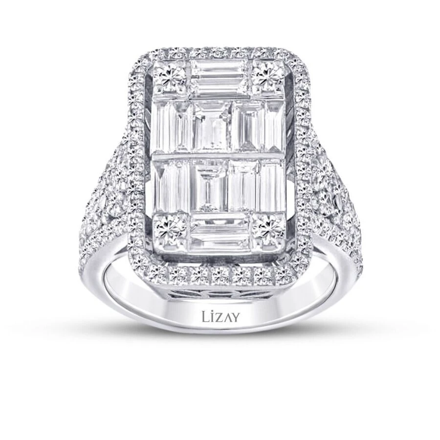 1.44 Karat Pırlanta Baget Yüzük - 1