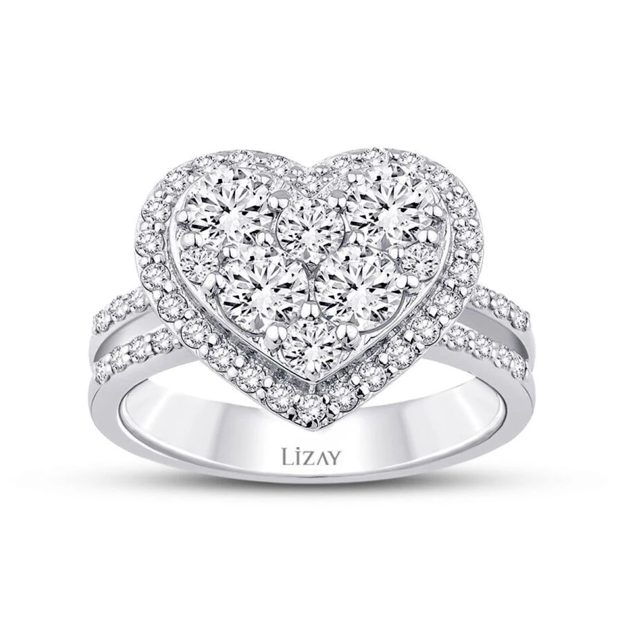 1.47 Karat Pırlanta Kalp Yüzük - 1