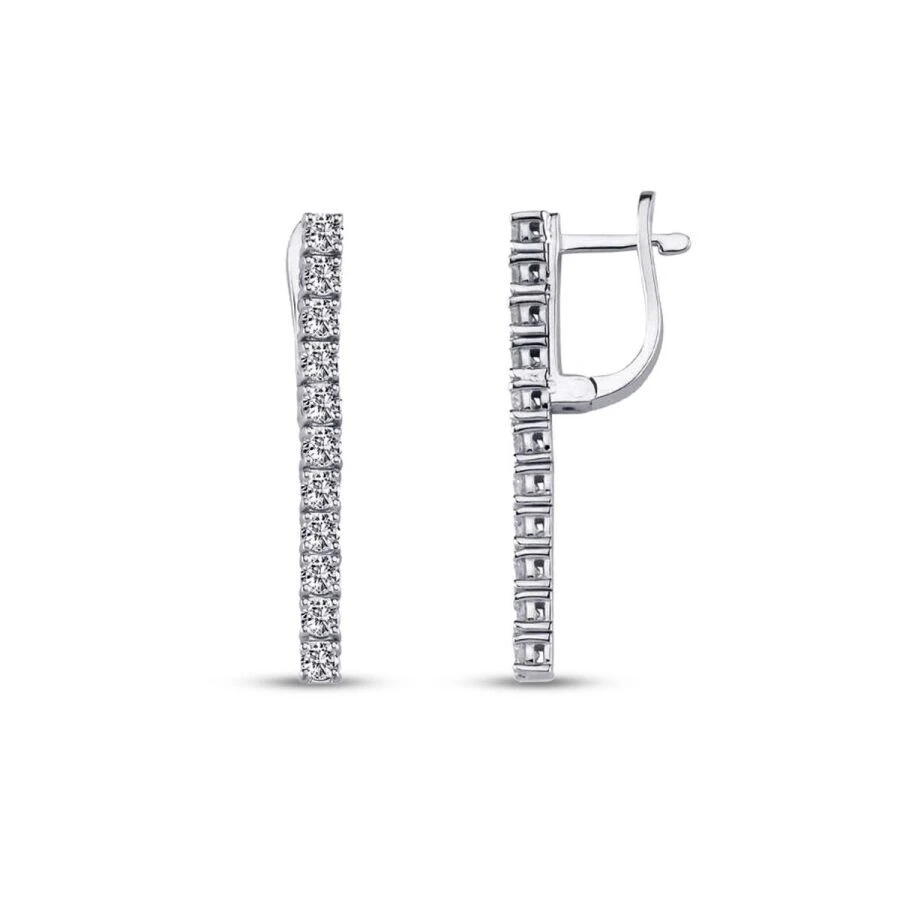 1.63 Karat Pırlanta Su Yolu Küpe - 1