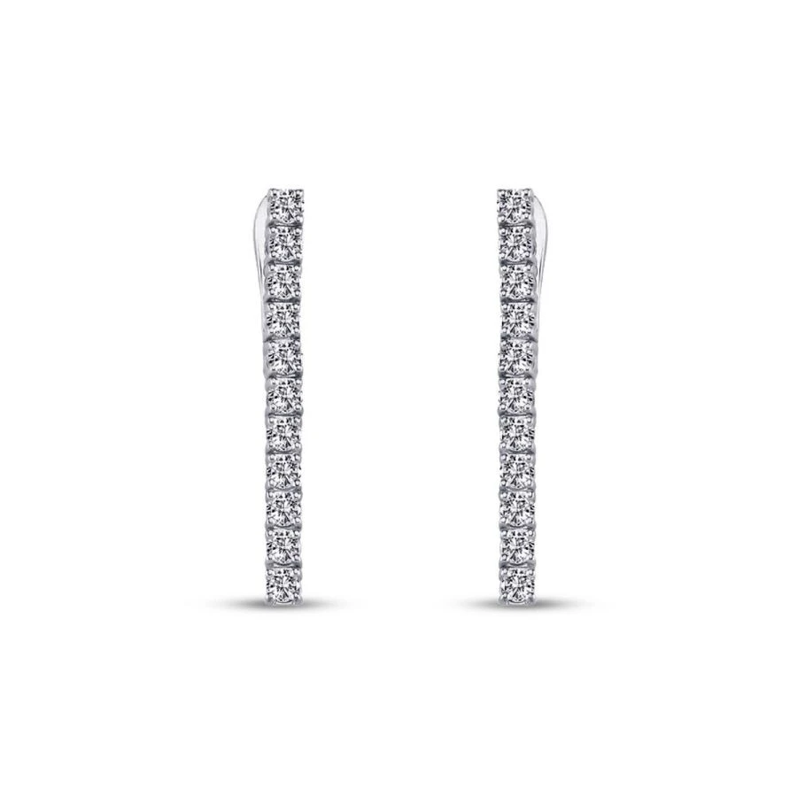 1.63 Karat Pırlanta Su Yolu Küpe - 2