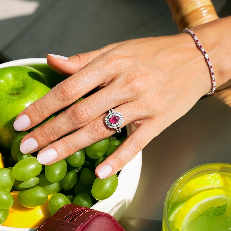 1.75 Karat Pırlanta Yakut Yüzük - 3