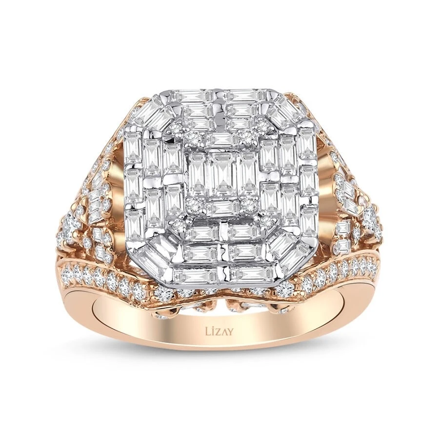 1.86 Karat Pırlanta Baget Yüzük - 1