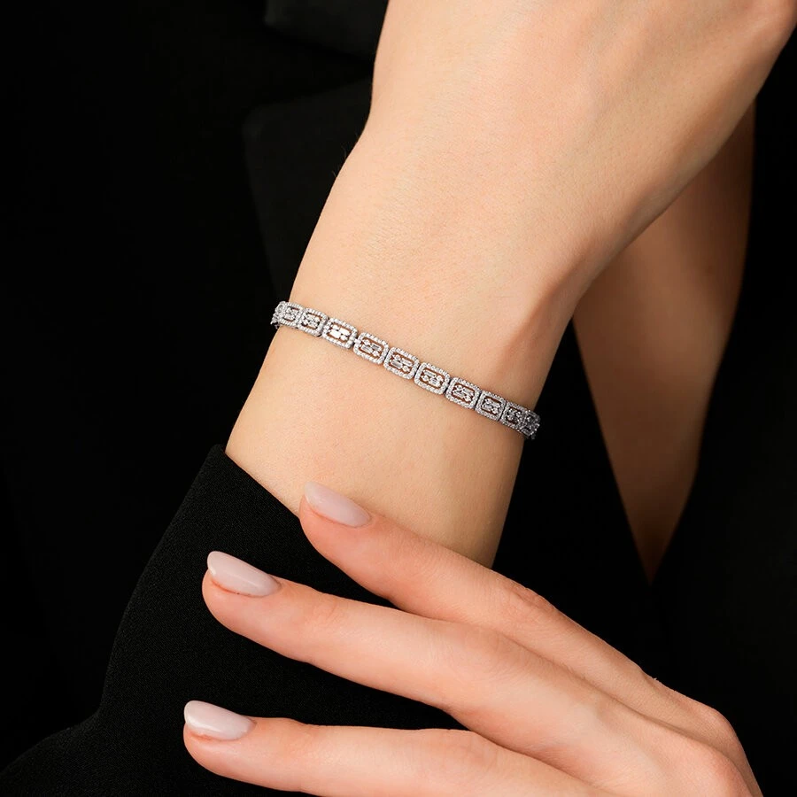 2.33 Karat Pırlanta Baget Bileklik - 3