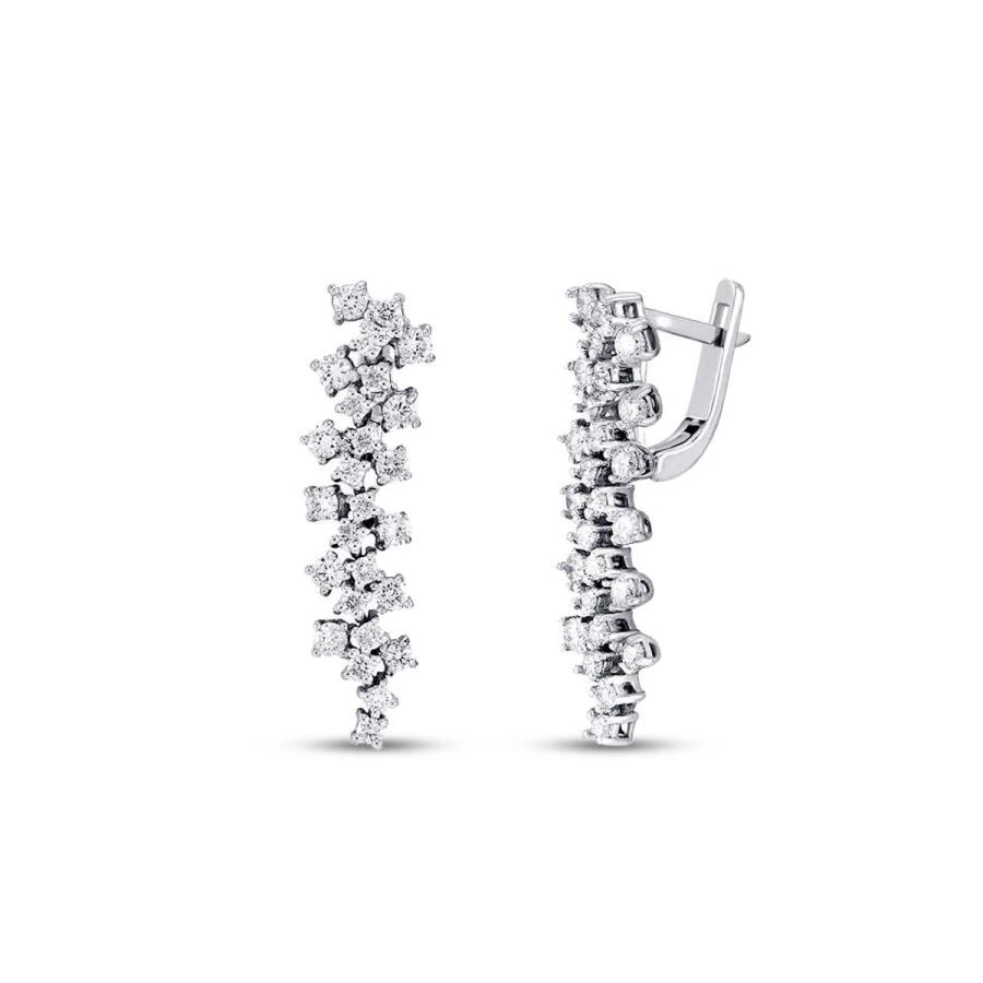 2.00 Karat Pırlanta Trend Küpe - 1