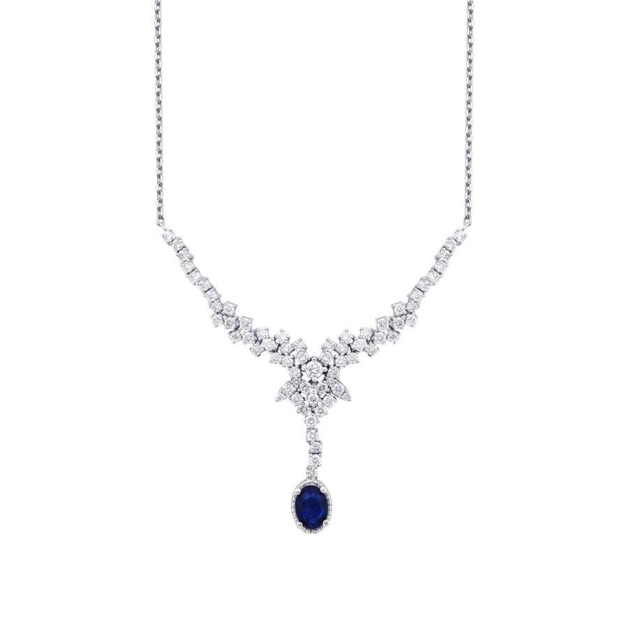 2 05 Karat P rlanta Safir Gerdanl k T5862 Lizay P rlanta