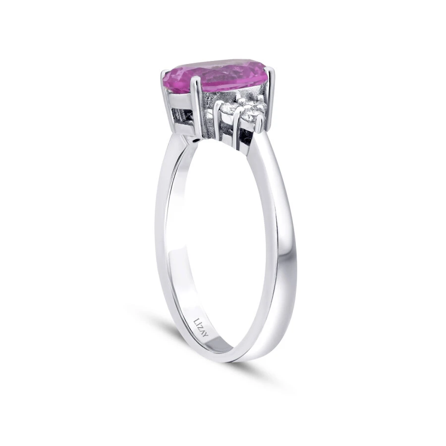 2.48 Karat Pırlanta Pembe Safir Yüzük - 2