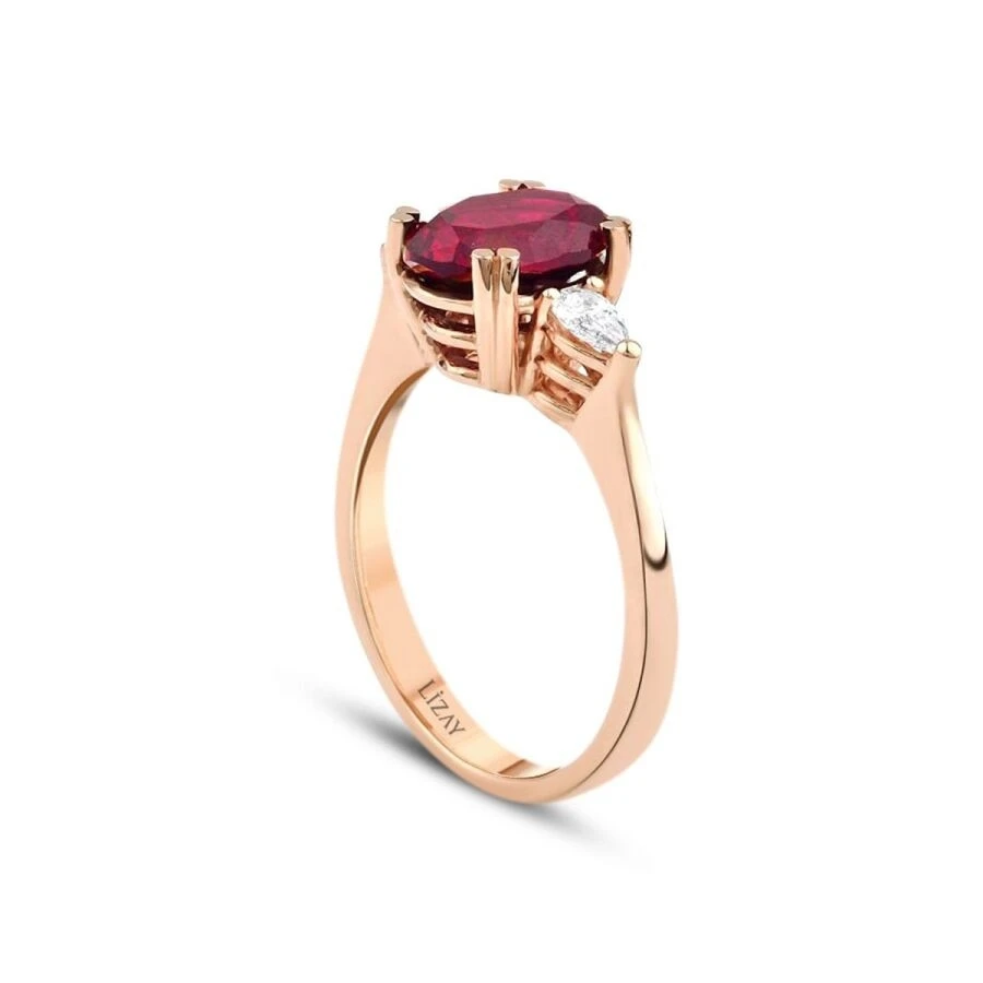 2.78 Karat Pırlanta Oval Yakut Yüzük - 2