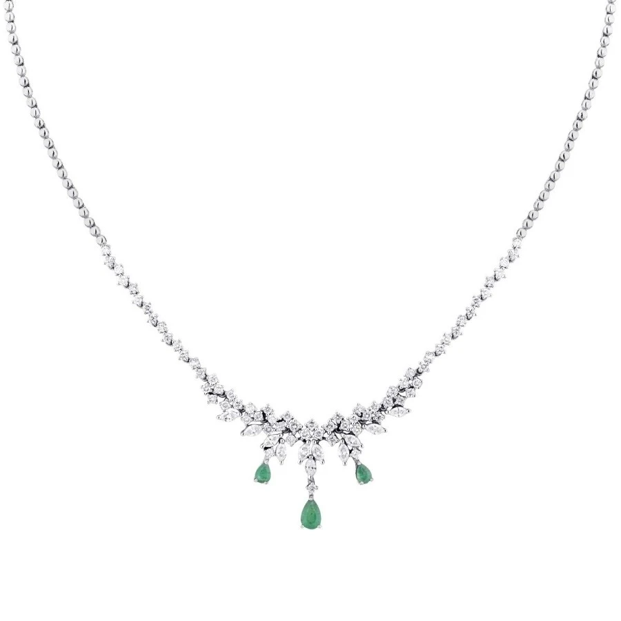 2.89 Karat Pırlanta Zümrüt Gerdanlık - 2