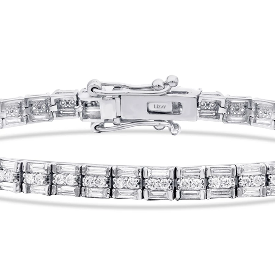 2.92 Karat Pırlanta Baget Bileklik - 2