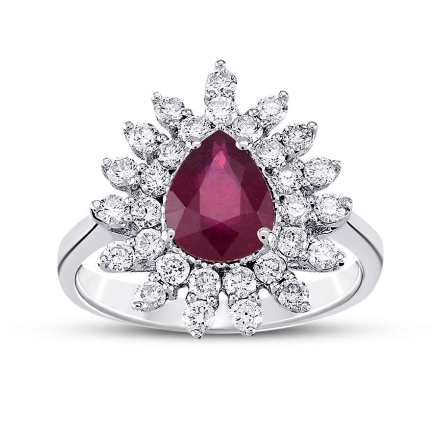 3.07 Karat Pırlanta Yakut Yüzük - 1