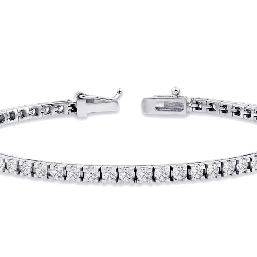 3.89 Karat Pırlanta Su Yolu Bileklik - 2