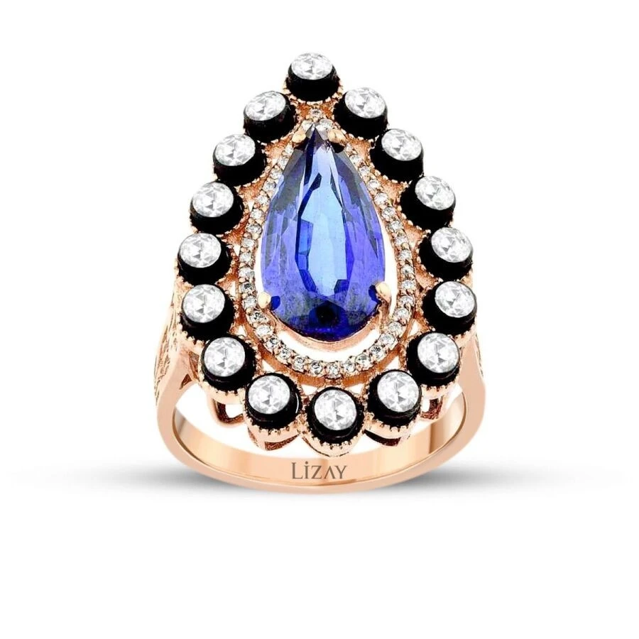 4.30 Karat Elmas Safir Yüzük - 1