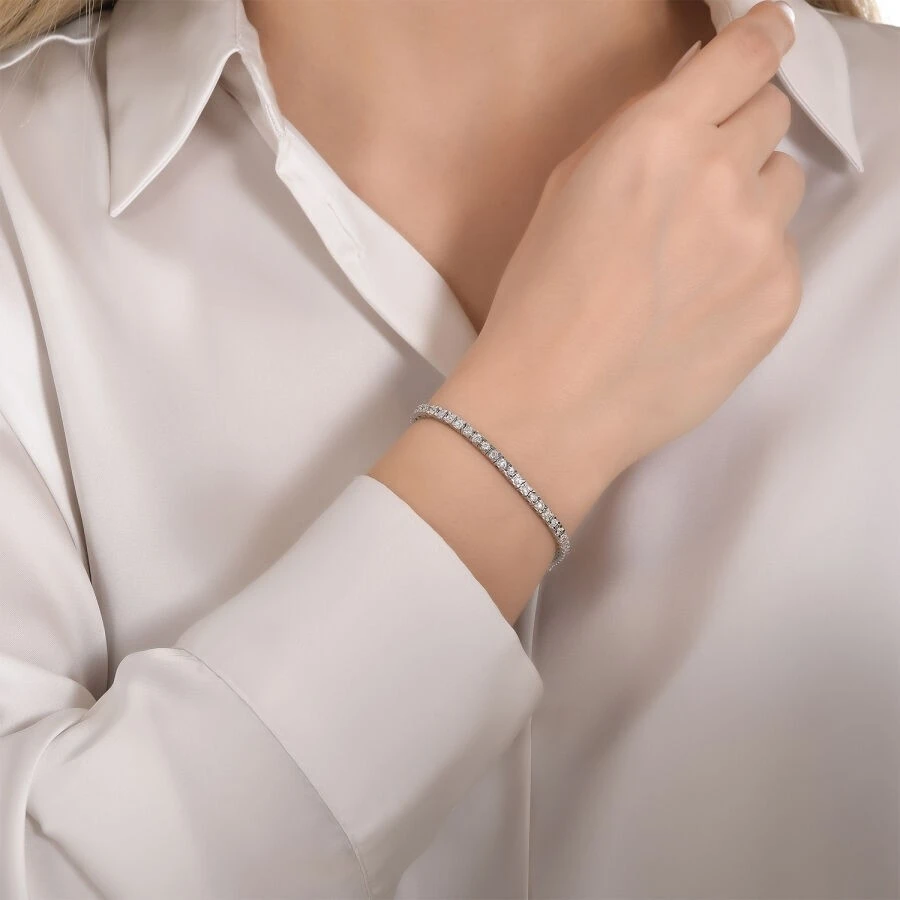 5.88 Karat Pırlanta Su Yolu Bileklik - 3