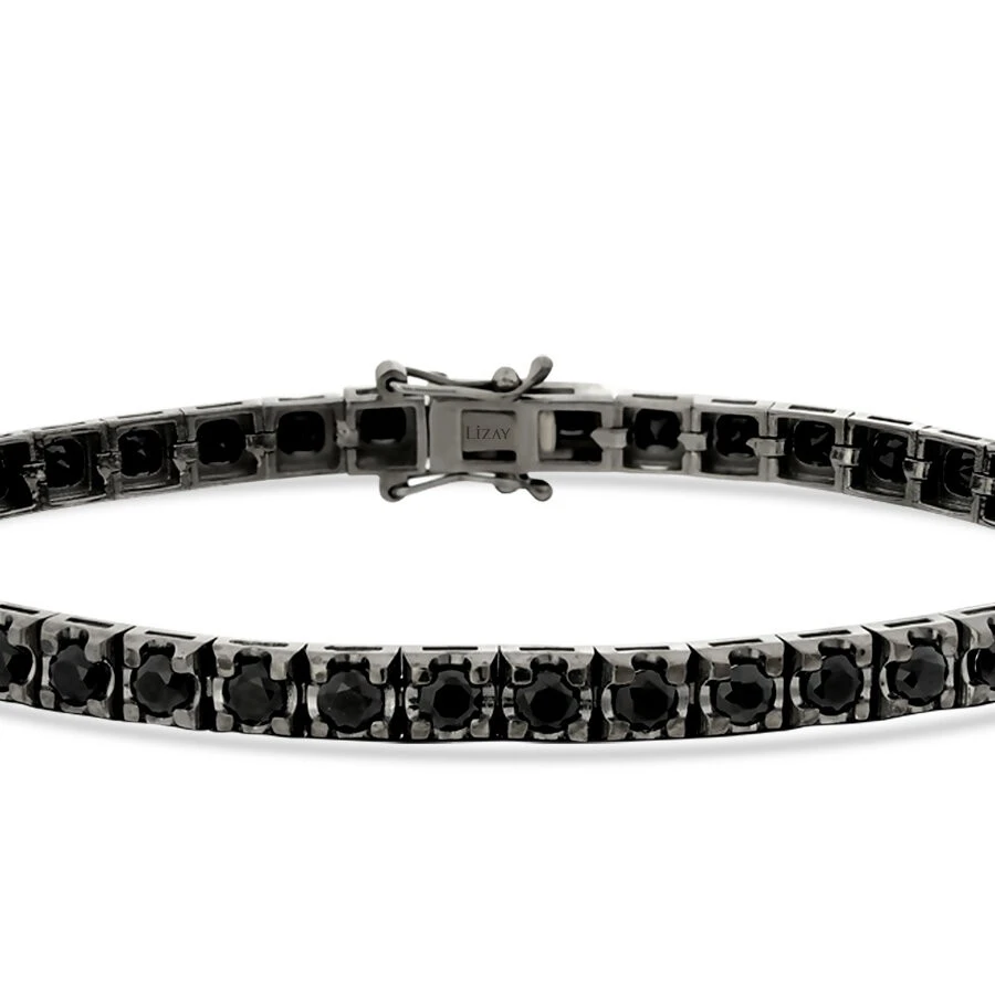 5.94 Karat Siyah Taşlı Erkek Su Yolu Bileklik - 2