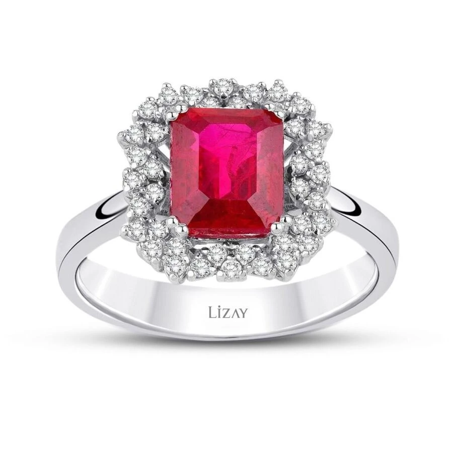 6.62 Karat Pırlanta Yakut Yüzük - 1