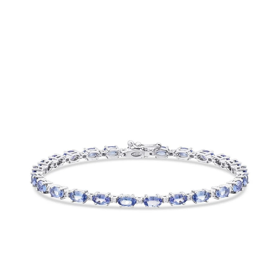 6.73 Karat Pırlanta Tanzanit Bileklik - 1