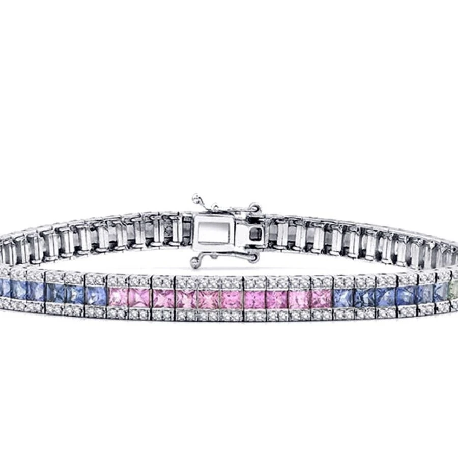 7.10 Karat Pırlanta Renkli Trend Bileklik - 2