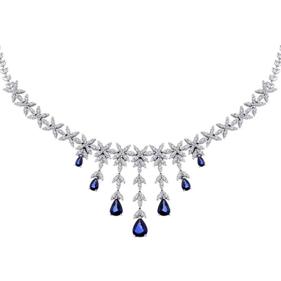 9.87 Karat Pırlanta Safir Gerdanlık - 2