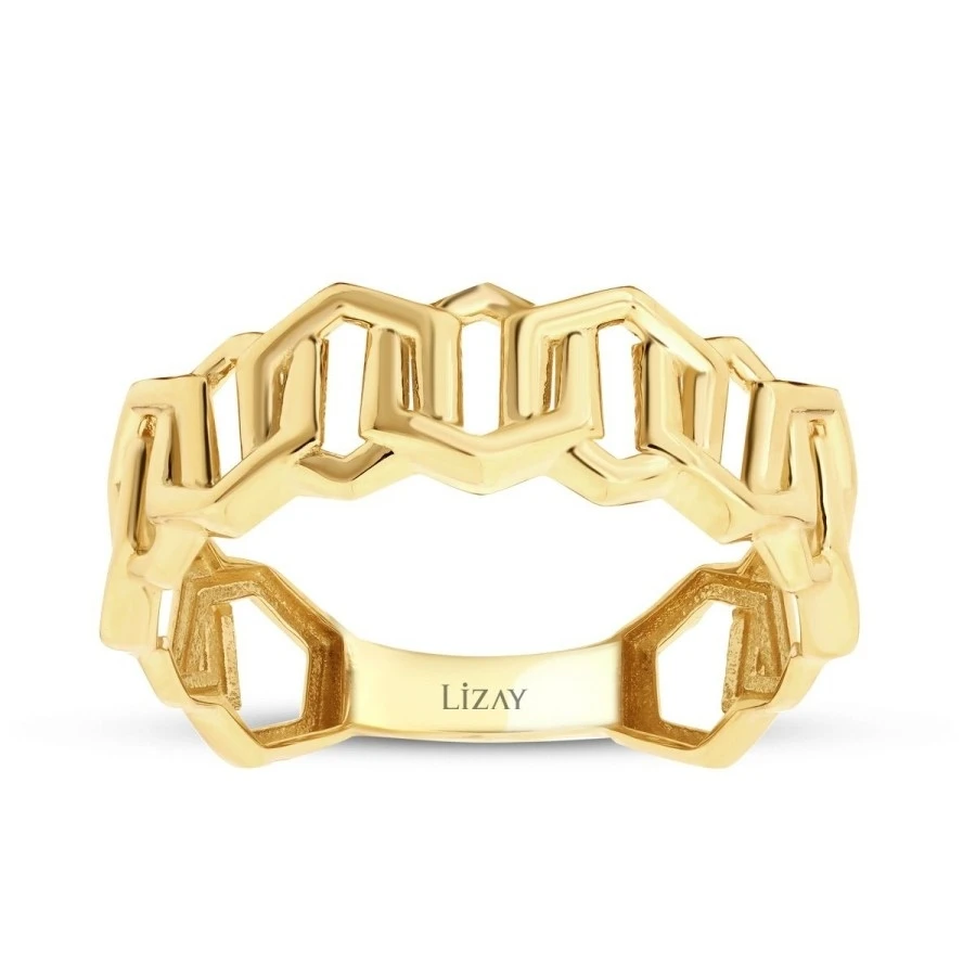 Altın Altıgen Yüzük - 1