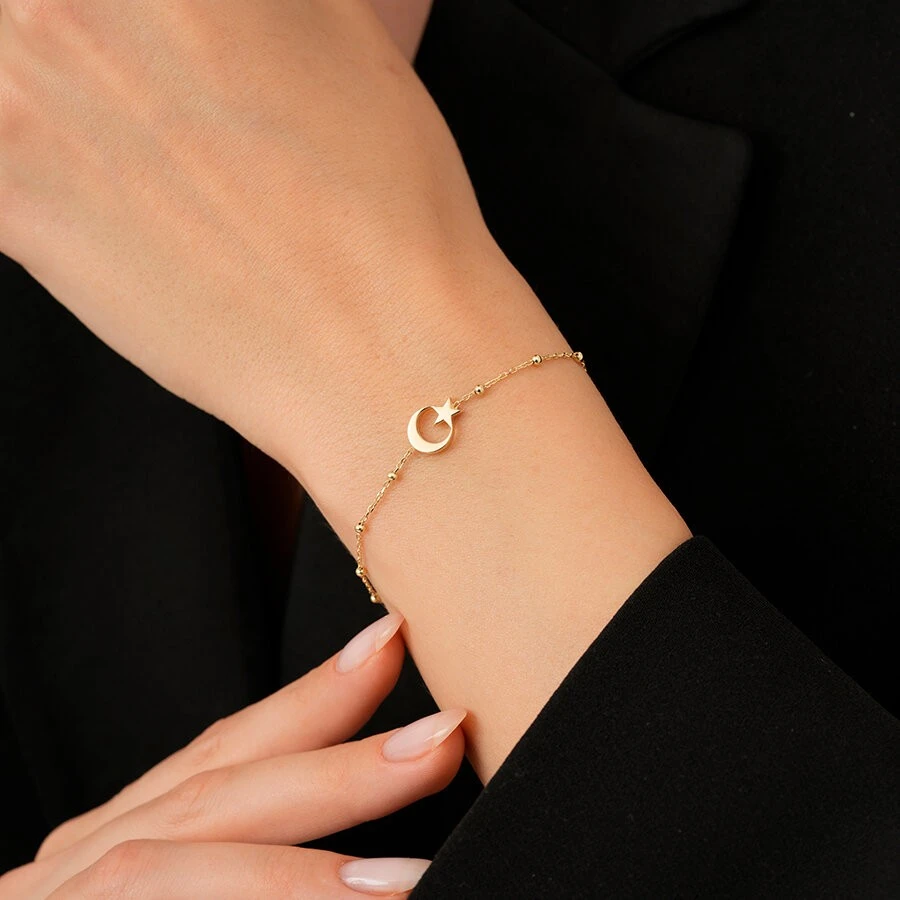 Altın Ay Yıldız Bileklik - 3