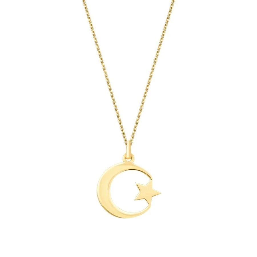 Altın Ay Yıldız Kolye - 2