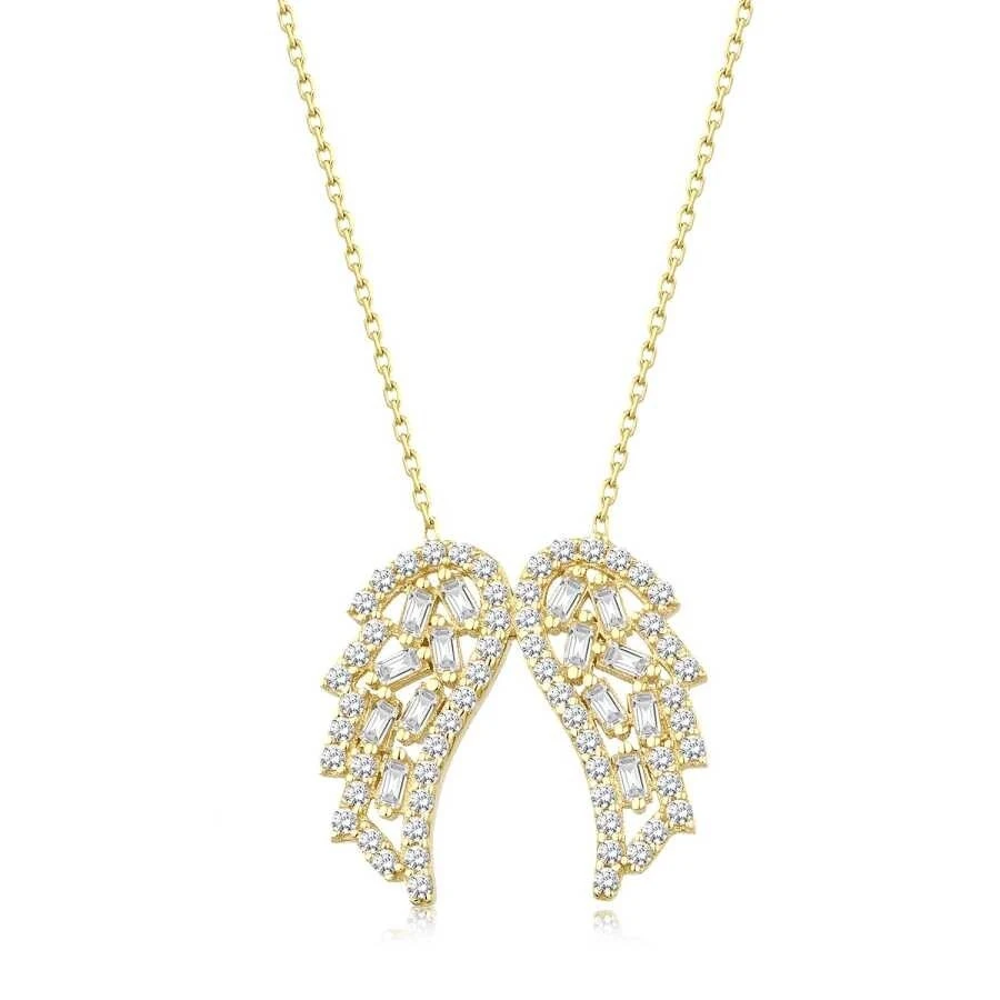 Altın Baget Kanat Kolye - 1