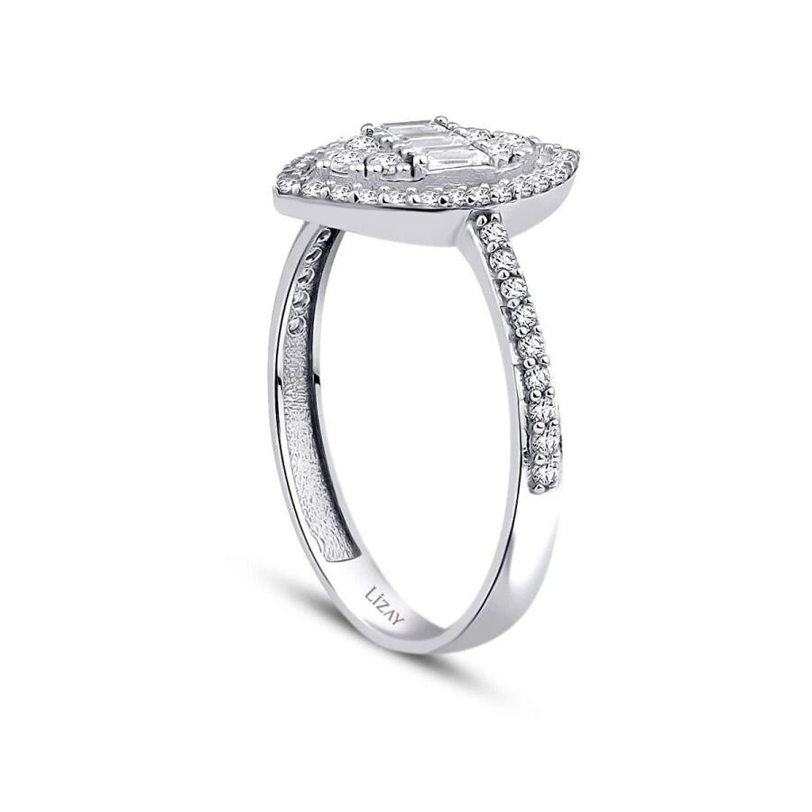 Altın Baget Oval Yüzük - 2