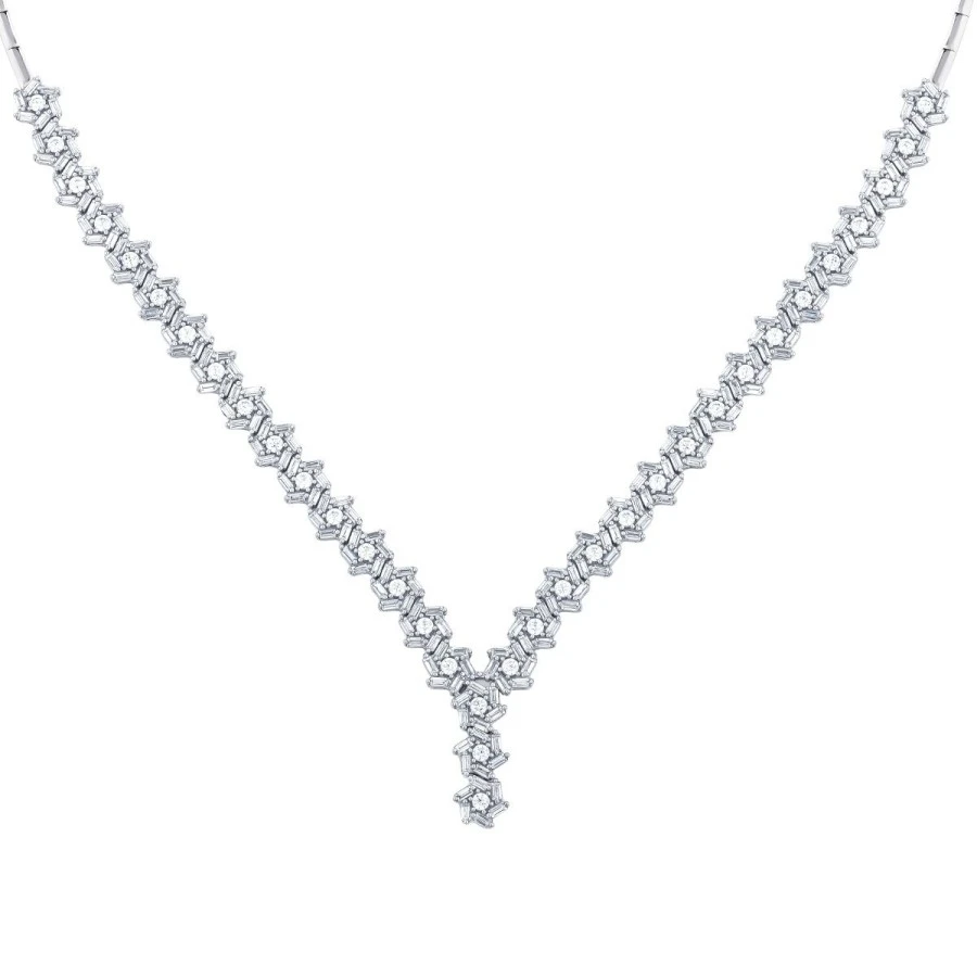 Altın Baget Taşlı Kolye - 2