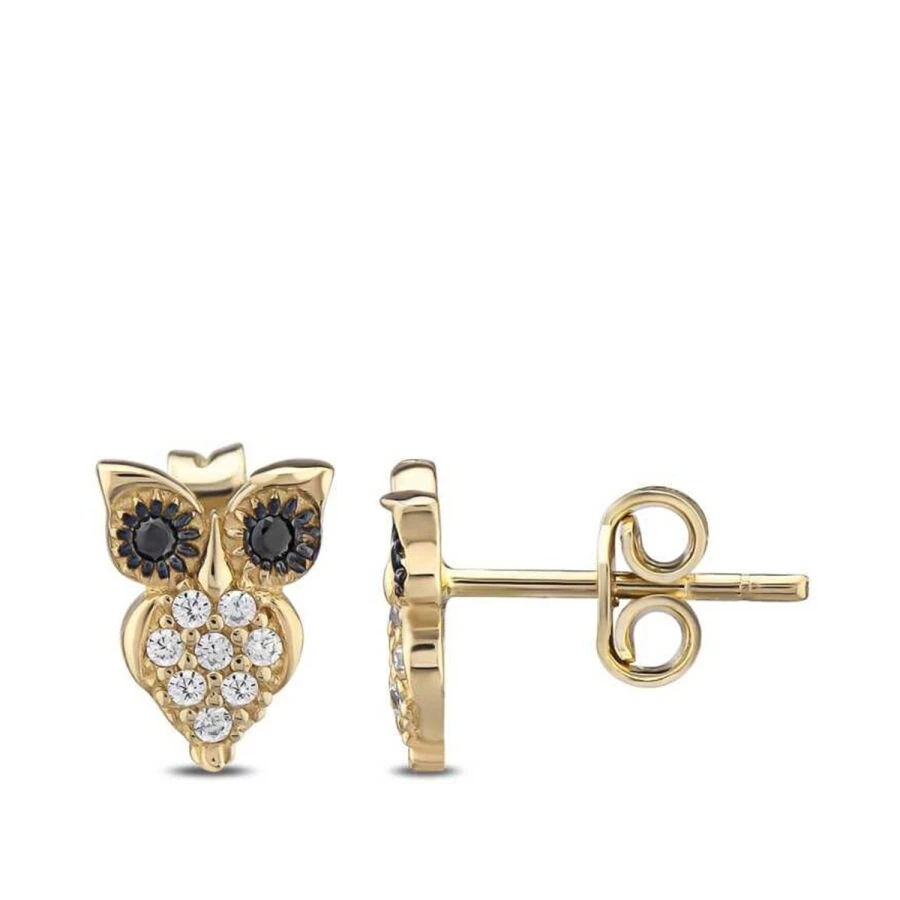 Altın Baykuş Küpe - 1