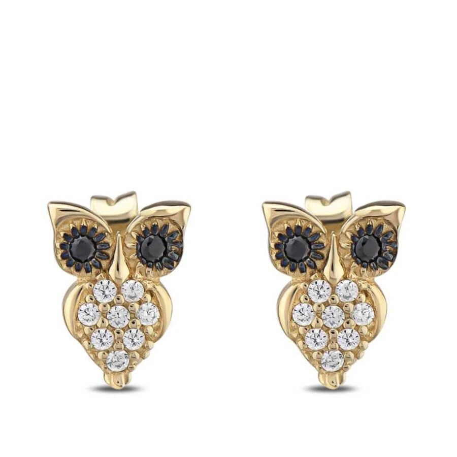 Altın Baykuş Küpe - 2