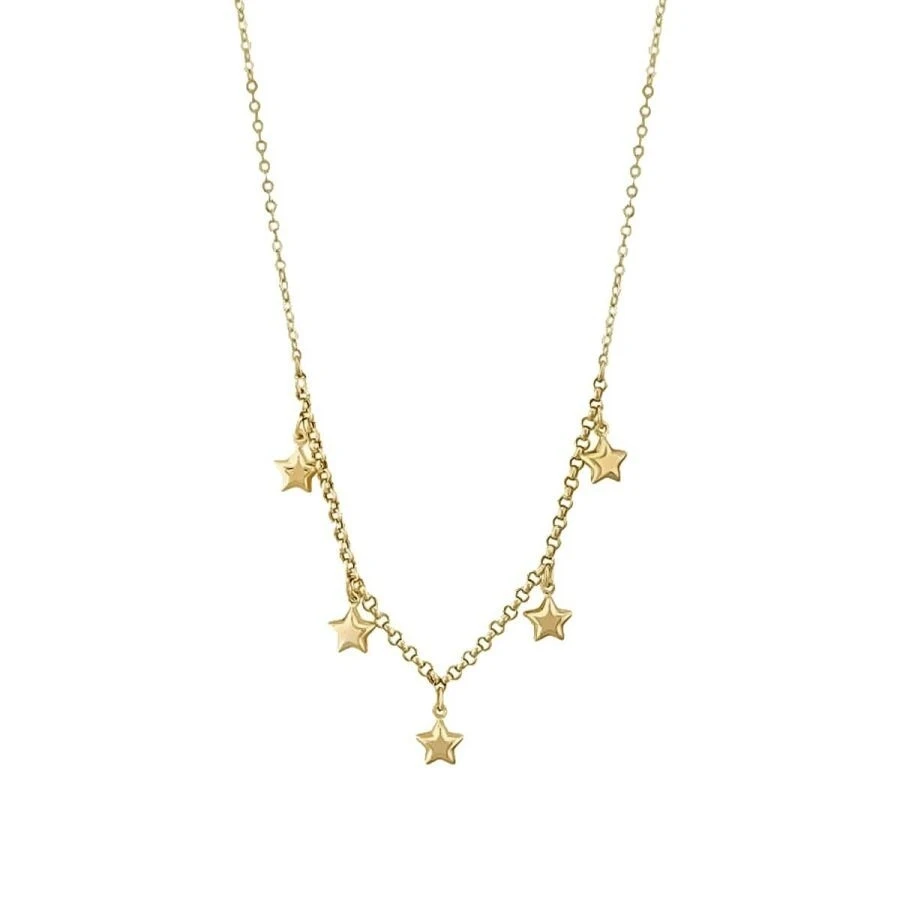 Altın Beş Yıldız Zincir Kolye - 1