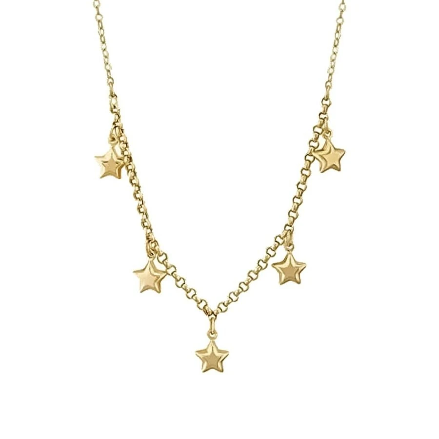 Altın Beş Yıldız Zincir Kolye - 2