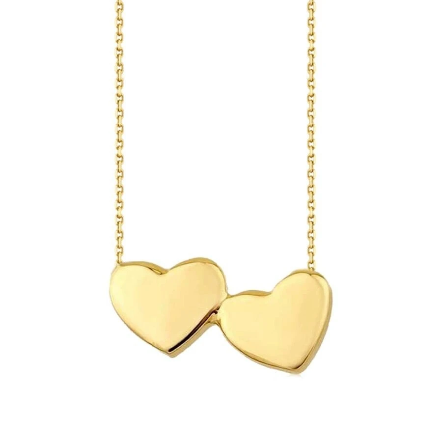 Altın Çift Kalp Kolye - 2