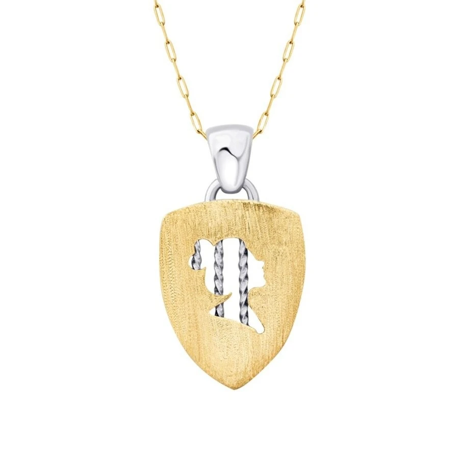 Altın Çift Taraflı Kafes Kolye - 4