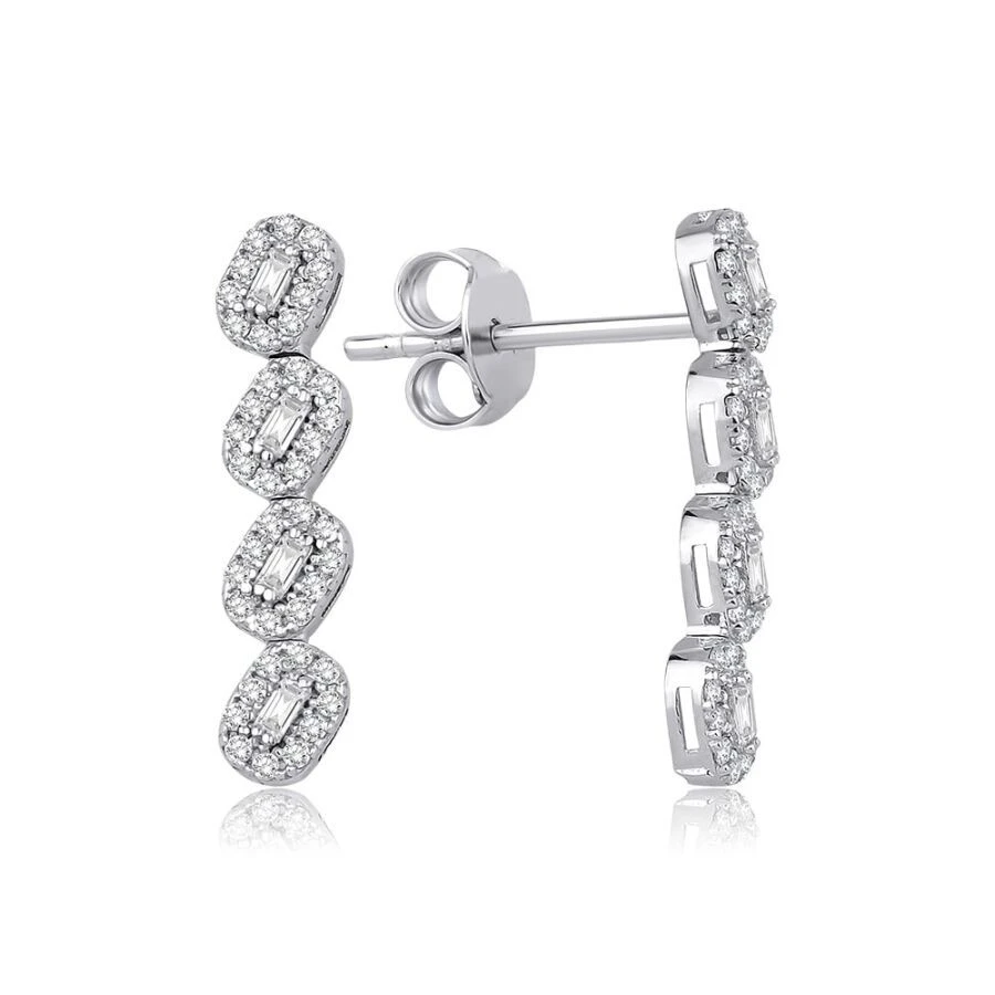 Altın Dörtlü Baget Küpe - 1