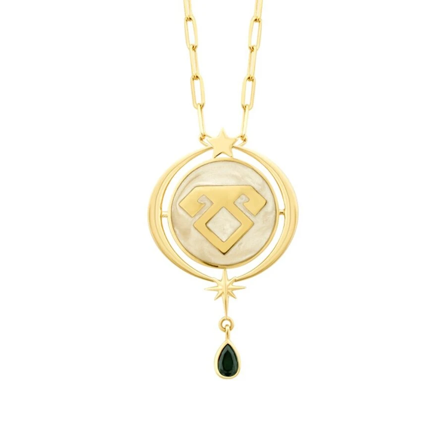 Altın Elibelinde Mineli Kolye - 2