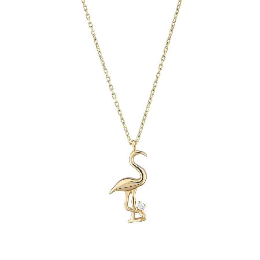 Altın Flamingo Kolye - 1