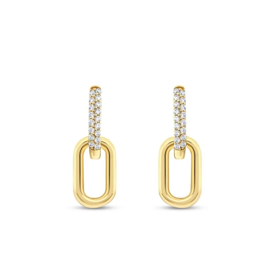 Altın Halka Sarkıntılı Küpe - 2