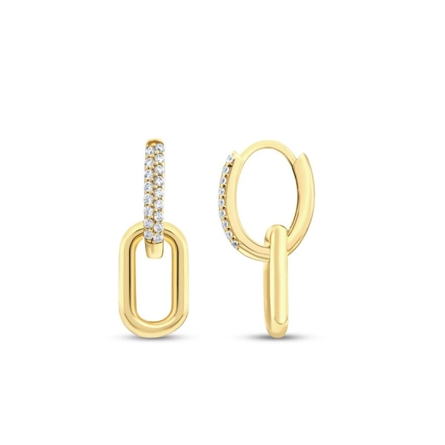 Altın Halka Sarkıntılı Küpe - 1