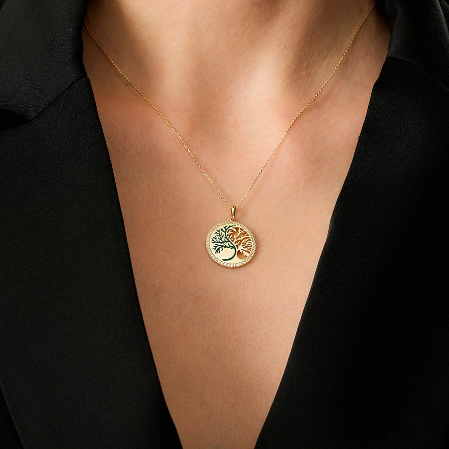 Altın Hayat Ağacı Kolye - 3