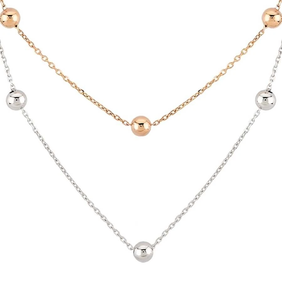 Altın İki Renkli Top Kolye - 2