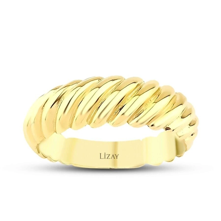 Altın İnce Burgu Yüzük - 1