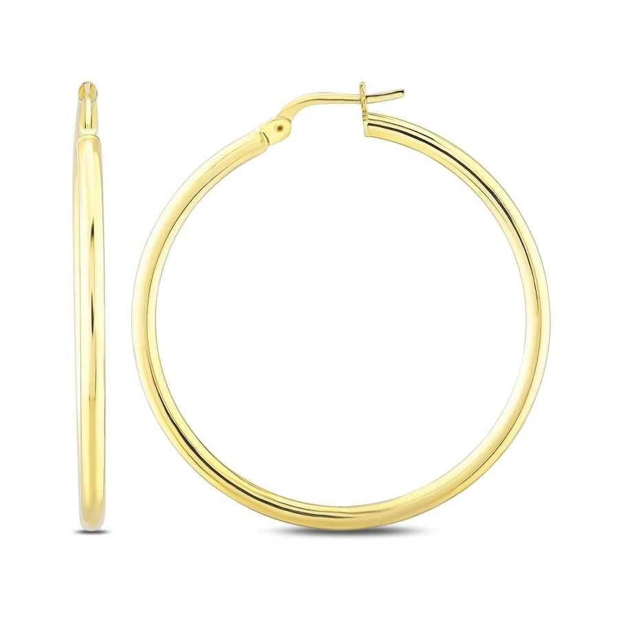 Altın İnce Halka Küpe - 1